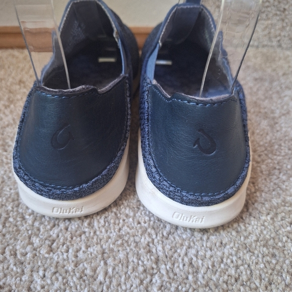 Olukai Alapa Mens Blue Slip On Drop Heel Woven Blue Casual Shoe Size 7 - Picture 6 of 9